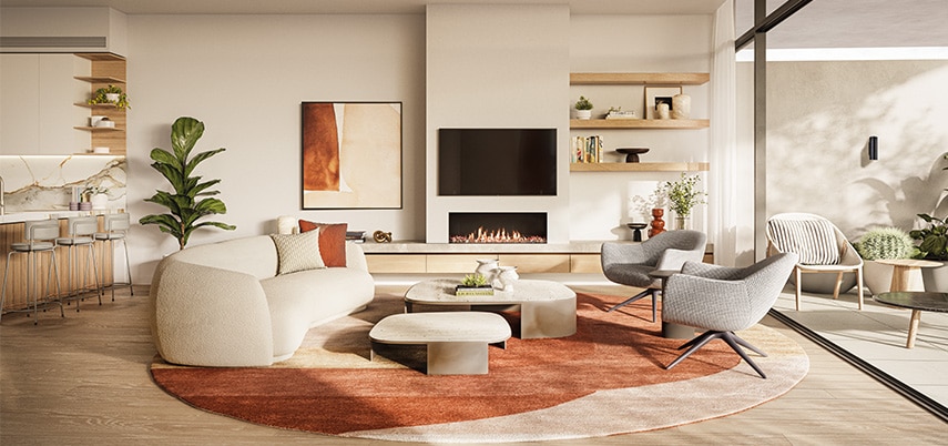 Watermark Residences - Penthouse living room